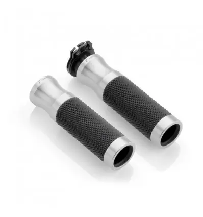 Saldi Manopole Rizoma Sport in ergal e gomma Ride by Wire per moto Triumph e Ducati-Argento