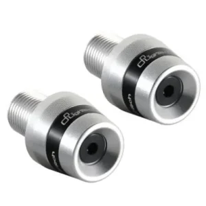 Professionale Terminali manubrio Lightech conici bicolore per Yamaha T-Max, MT07, MT09...-Argento