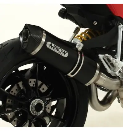 Terminale con raccordi Arrow Street Thunder Alluminium Dark per Ducati Multistrada 1200- Offerta