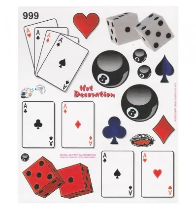 Set adesivi 20x24 cm Carte da Gioco- Spedizione Espresso