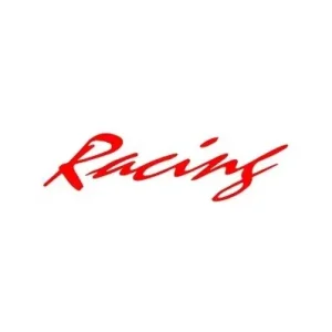 Consegna Rapida Adesivo scritta Racing Rosso cm 26-