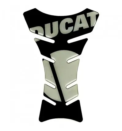 Prezzo Ridotto Protezione paraserbatoio nera lunga logo Ducati bianco-