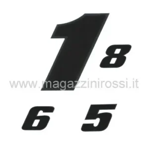 Ultime Pezzi Numero adesivo anodizzato nero-