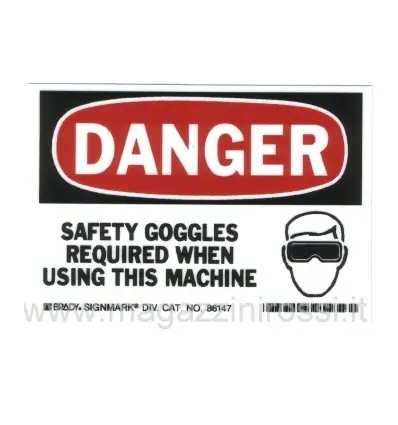 Adesivo Import serie Danger occhiali- Consegna Rapida