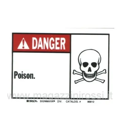 Nuova Collezione Adesivo Import serie Danger veleno-