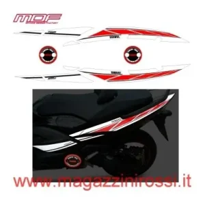 Spedizione Espresso Set adesivi MDF fiancate Strobe rosso e nero Yamaha T-Max 500 08-11-