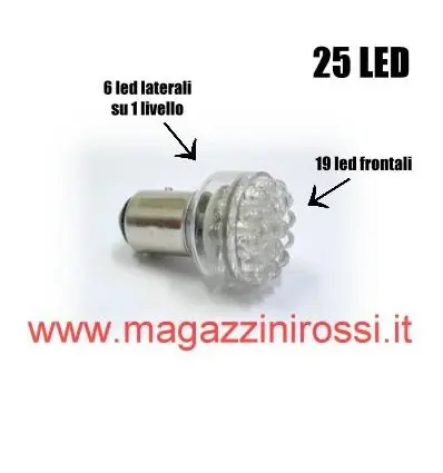 Di Tendenza Lampadina stop biluce BAY15D a 25 led rossi multidirezione-
