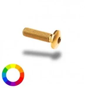 Bullone in ergal 002 testa bombata passo 5x25mm-Argento Nuova Collezione