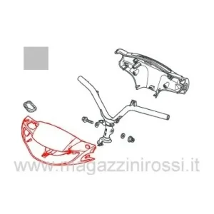 Carenatura faro per Honda Dio ZX dal 1997 argento metal- Spedizione Gratuita