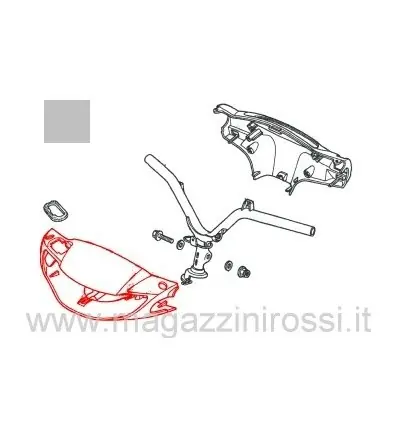 Carenatura faro per Honda Dio ZX dal 1997 argento metal- Spedizione Gratuita