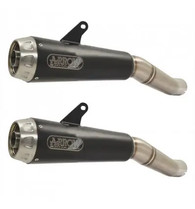 Offerta Coppia di terminali Slip On Arrow Pro-Race Nichrom Dark per Ducati Scrambler 1100 18-20-