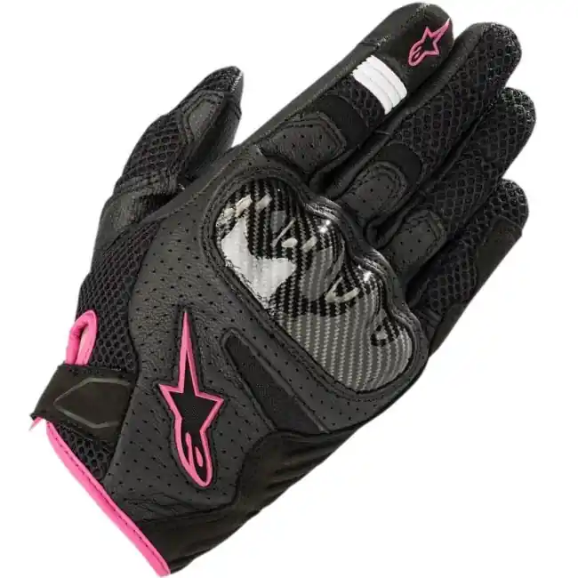 Guanti moto da donna Alpinestars Stella SMX-1 V2 Air Carbon nero e fucsia-XS Prezzo Basso