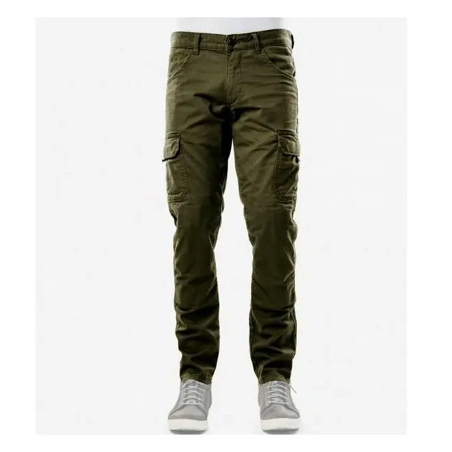 Prezzo Basso Pantalone cargo da moto Motto Helios verde con rinforzi in kevlar-XS