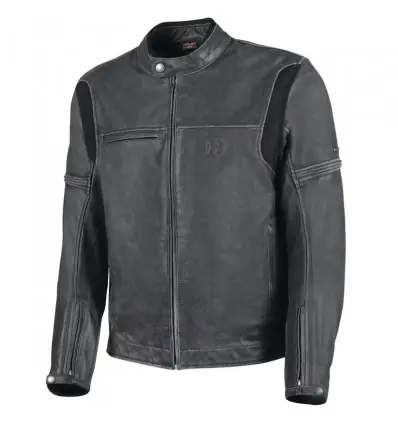 Giacca da moto in pelle Hevik Mustang nera-S Offerta Lampo