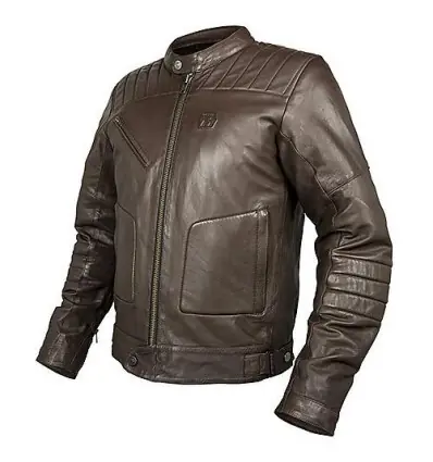 Giacca da moto in pelle Hevik Garage marrone-M Spedizione Gratuita