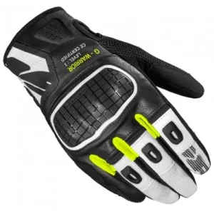 Guanti da moto Spidi G-Warrior neri, bianchi e gialli-S Esclusivo