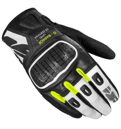 Guanti da moto Spidi G-Warrior neri, bianchi e gialli-S Esclusivo