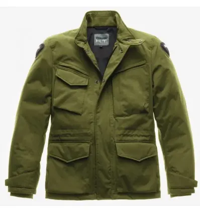 Spedito Oggi Giacca moto Blauer Ethan Winter verde militare-M