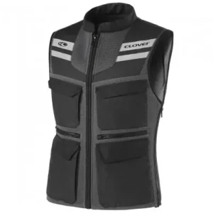 Spedito Oggi Gilet da moto Clover SW-2 nero e grigio-S