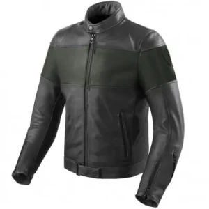 Ultima Occasione Giacca da moto in pelle Revit Nova Vintage nera e verde-48