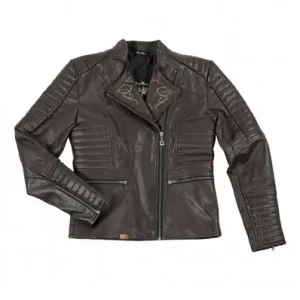 Ultima Occasione Giacca moto da donna in pelle Rusty Pistons Livonia Brown marrone-M