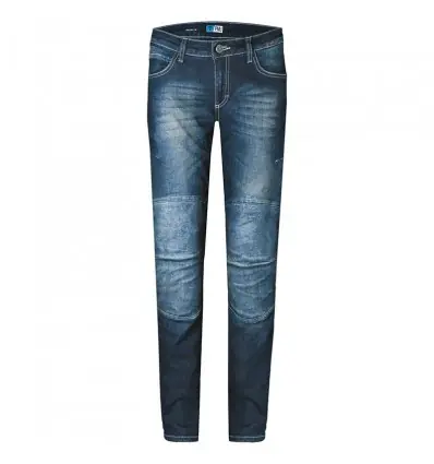 Pantalone jeans donna da moto PMJ Jeans Florida scuro con rinforzi in Twaron-26 Spedito Oggi