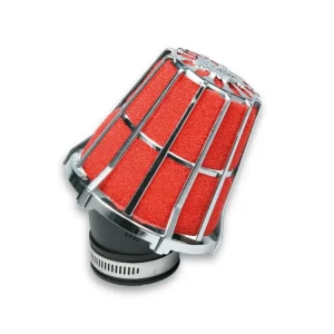 Ultime Pezzi FILTRO ARIA RED FILTER E5 CON 48 PER CARBURATORI PHF 30-36 CROMATO MALOSSI GILERA RUNNER VXR 180 4T LC-