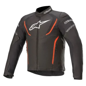 Ultime Pezzi GIACCA T-JAWS V3 IMPERMEABILE ALPINESTARS NERO / ROSSO FLUO-S - Pronta consegna