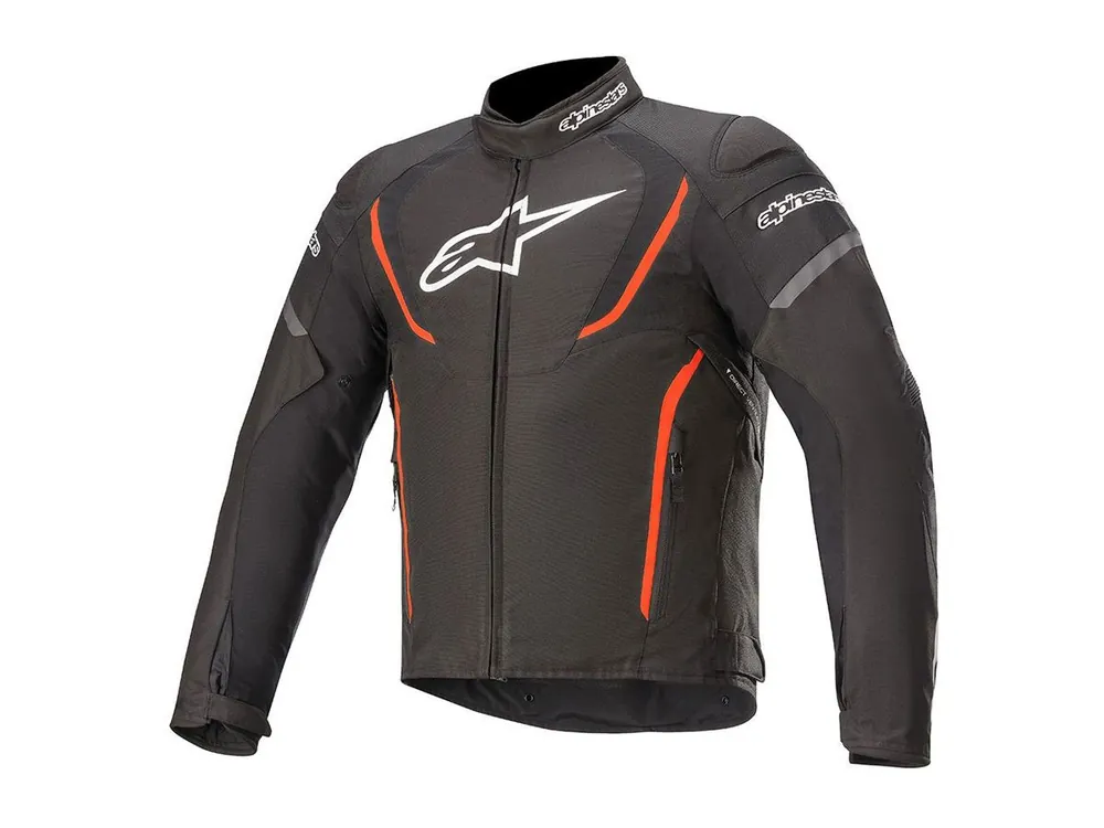 Ultime Pezzi GIACCA T-JAWS V3 IMPERMEABILE ALPINESTARS NERO / ROSSO FLUO-S - Pronta consegna