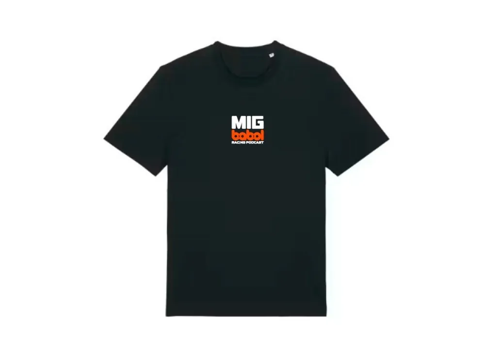 T-SHIRT UFFICIALE MIG BABOL RACING PODCAST NERA CON LOGO 100% COTONE-S - Pronta consegna Super Prezzo