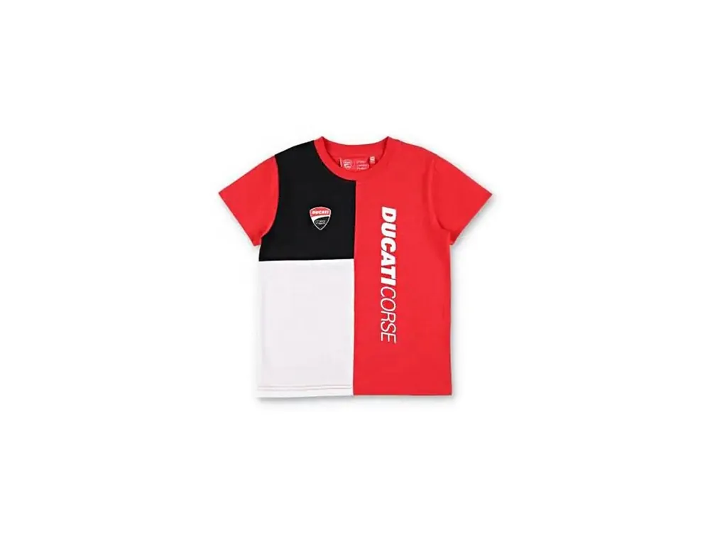 2536009 T-SHIRT BAMBINO UFFICIALE DUCATI CORSE COLOR BLOCK-2/4 - Ordinabile Offerta Limitata