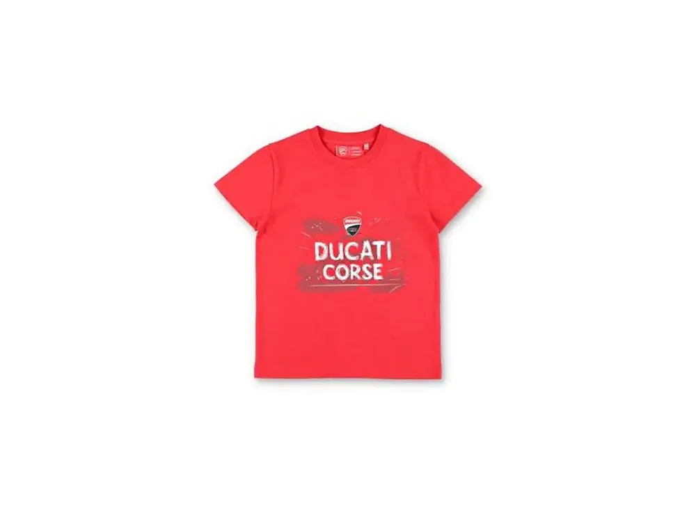 2536010 T-SHIRT BAMBINO UFFICIALE DUCATI CORSE CARTOON LOGO-2/4 - Ordinabile Occasione Imperdibile