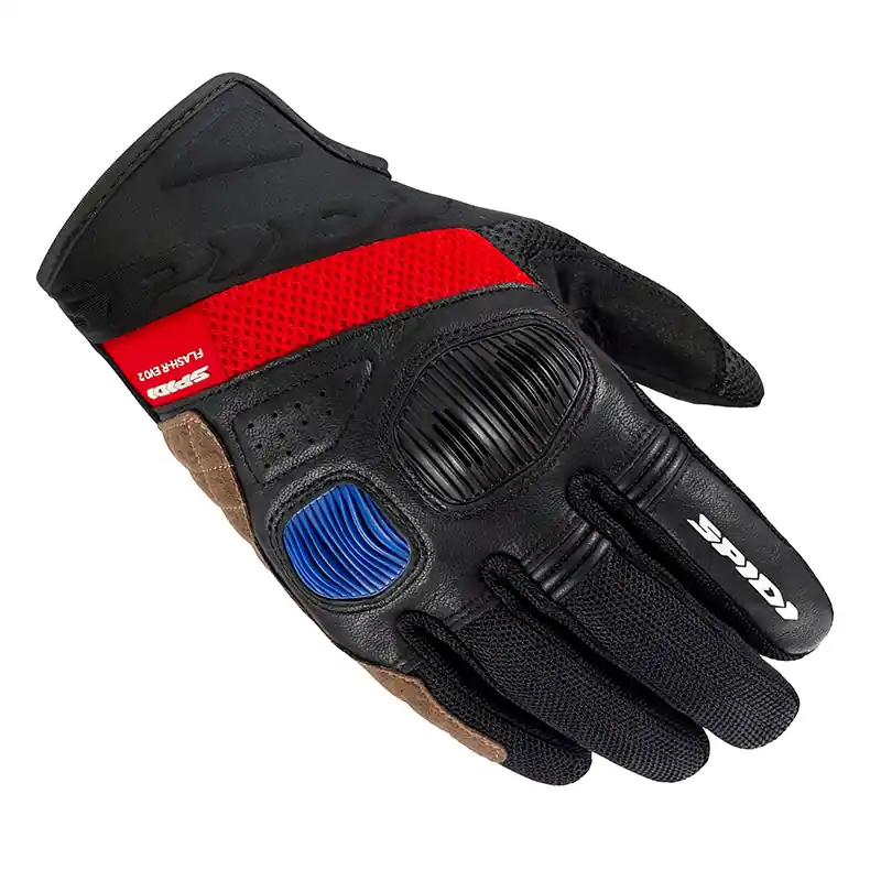 Guanti Spidi Flash-R Evo 2 nero rosso blu-S Nuova Collezione