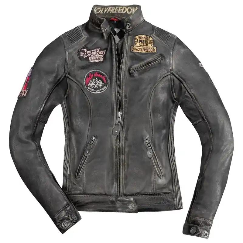Solo Oggi Giacca Pelle Donna Holyfreedom nero-S