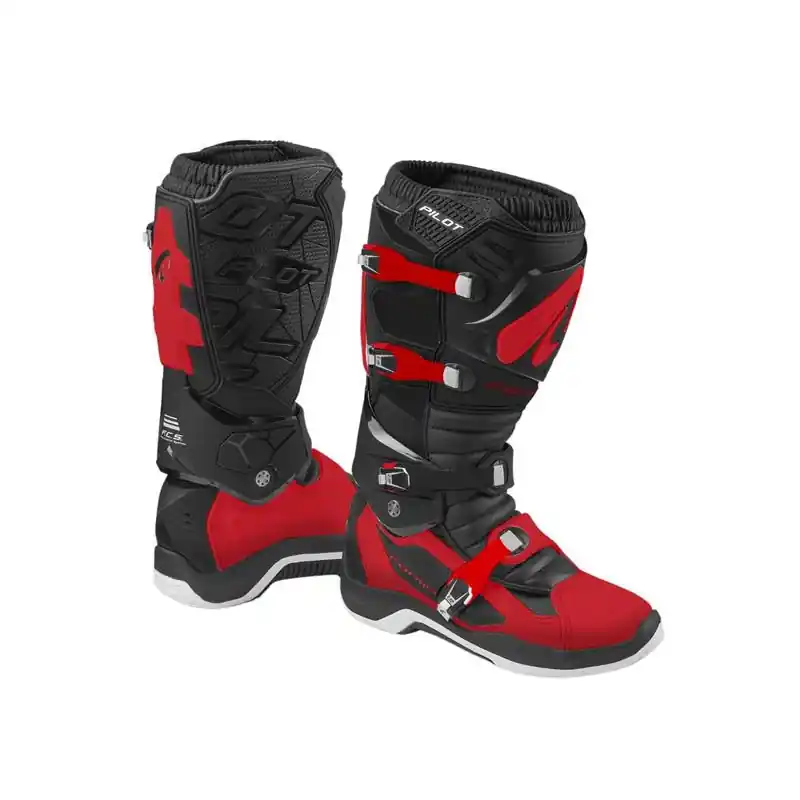 Promo Stagionale Stivali Forma Pilot rosso nero-39