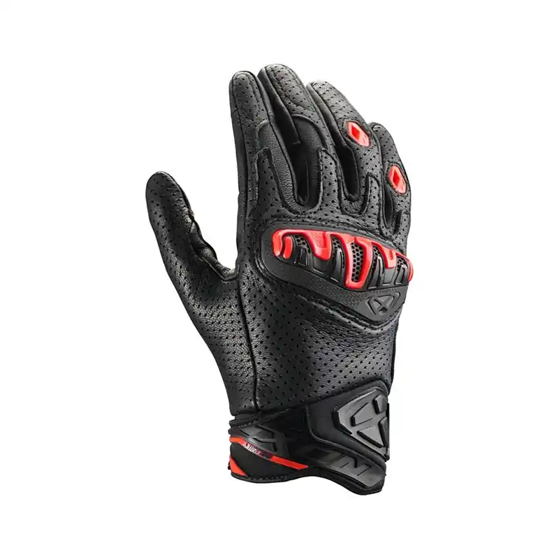 Guanti Pelle Ixon Mirage nero rosso-S Offerta Lampo