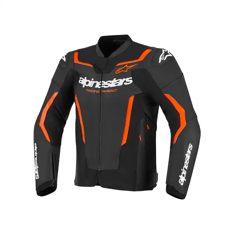 Occasione Imperdibile Giacca Pelle Alpinestars GP Force V2 rosso fluo-46