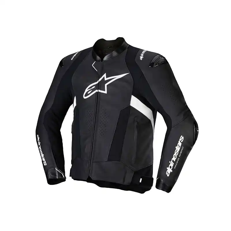 Giacca Pelle Alpinestars Missile V3 nero bianco-48 Solo Oggi