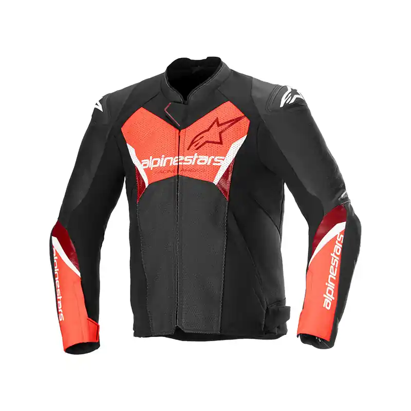 Giacca Pelle Alpinestars Faster V3 Airflow rosso-46 Esclusivo