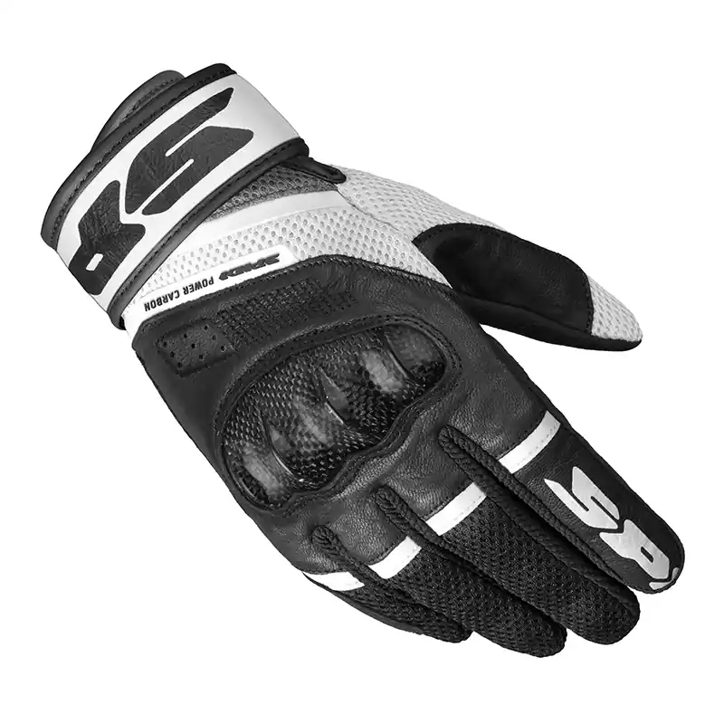 Nuovo Arrivo Guanti Spidi Power Carbon nero bianco-S