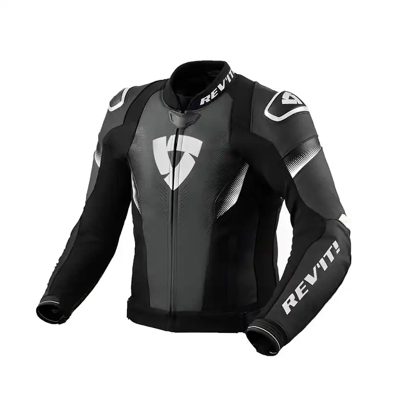 Giacca Pelle Rev'It Control nero bianco-46 Spedito Oggi