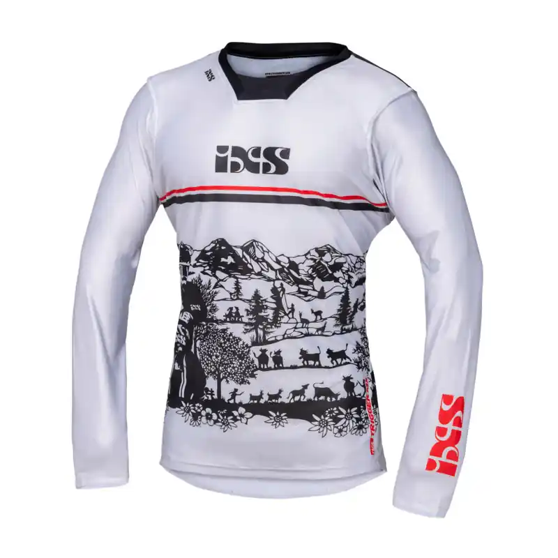 Professionale Maglia Ixs Trigger Jersey 3.0 bianco nero rosso-XS