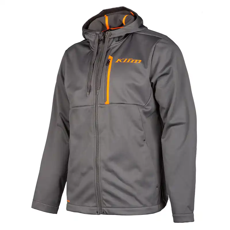 Promozione Felpa Klim Transition Hoodie asphalt arancio-2XL