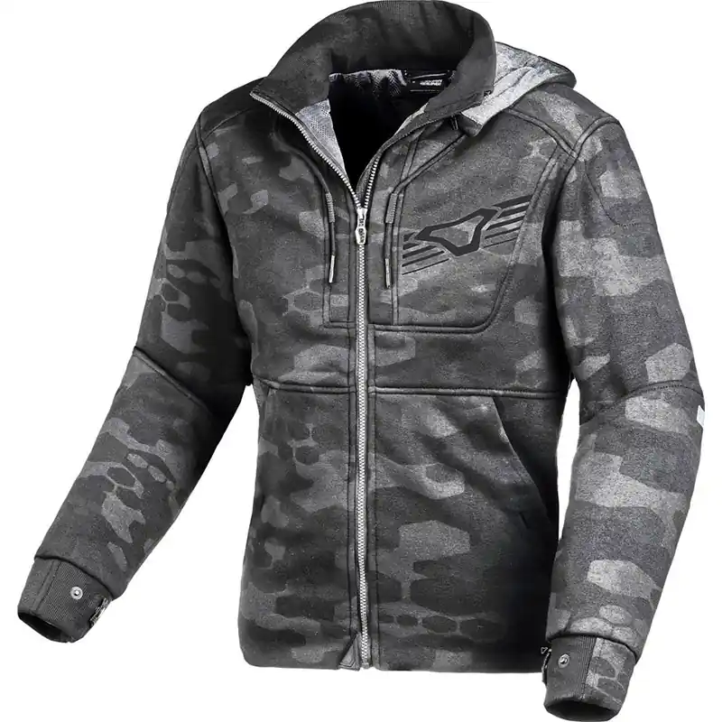 Vendita Finale Felpa Donna Macna District nero grigio camo-XS