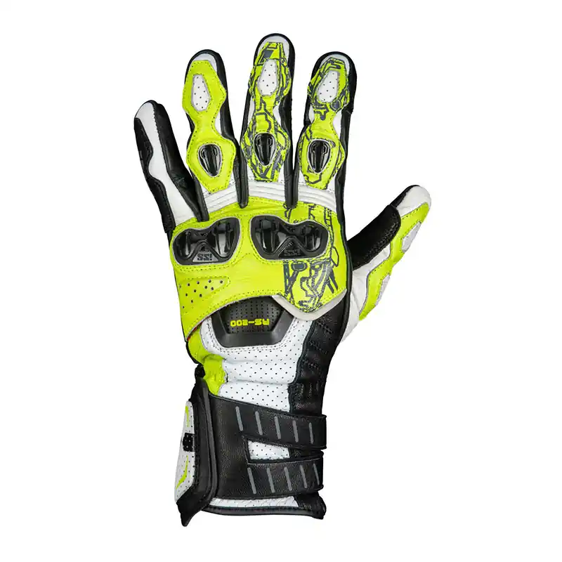 Consegna Rapida Guanti IXS Sport RS-200 3.0 bianco giallo nero-S