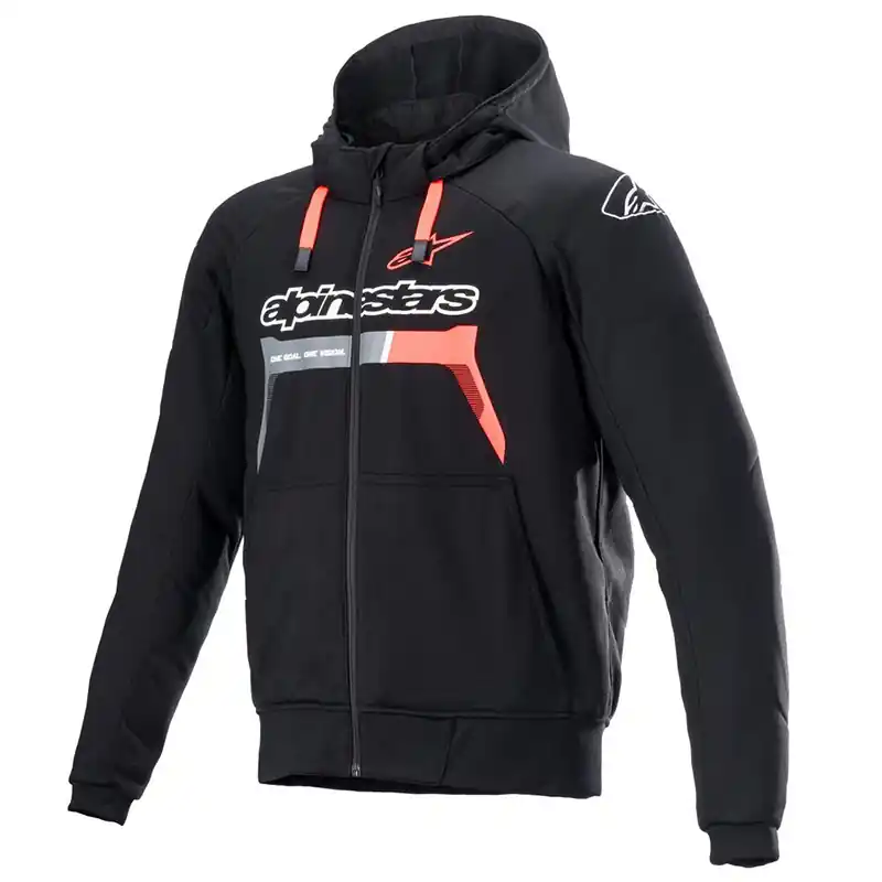 Compra Adesso Alpinestars Chrome Ignition Hoodie nero rosso-S