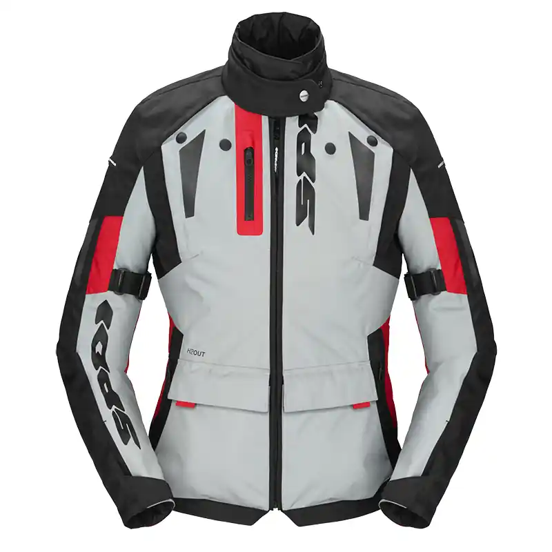 Ultime Pezzi Giacca Donna Spidi Crossmaster H2Out grigio rosso-3XL