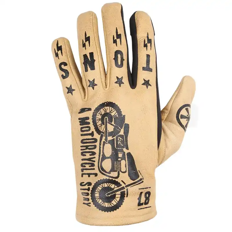 Guanti Helstons Kustom Motor beige-11 Vendita Finale
