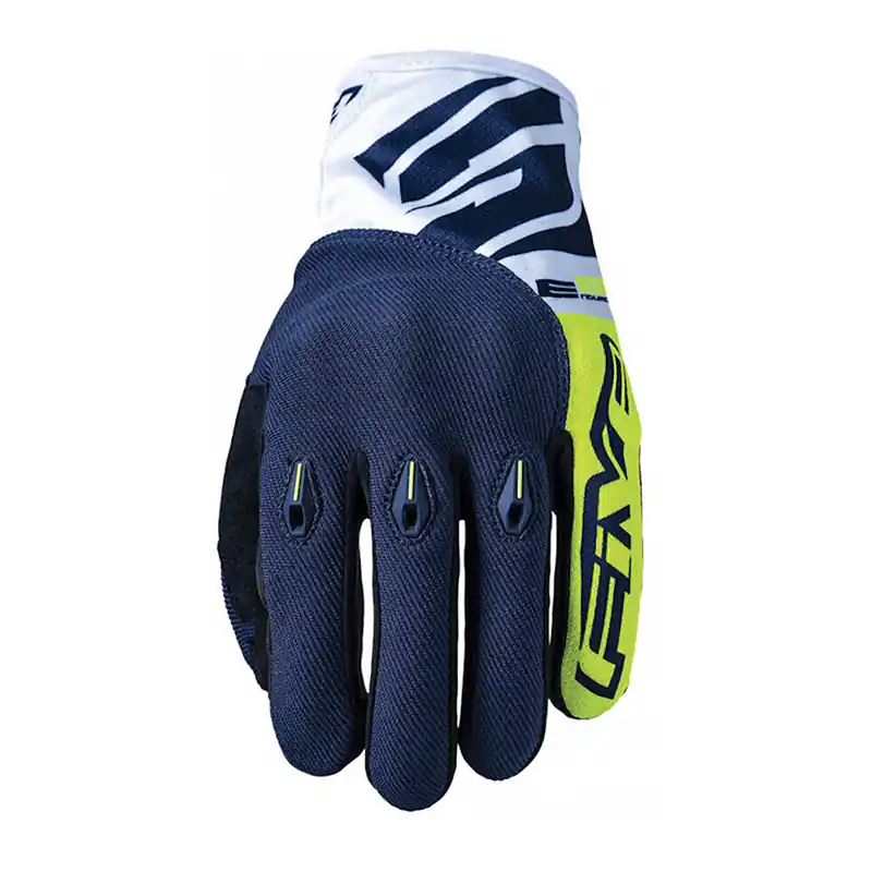 Guanti Five E3 giallo fluo blu-S Subito Disponibile