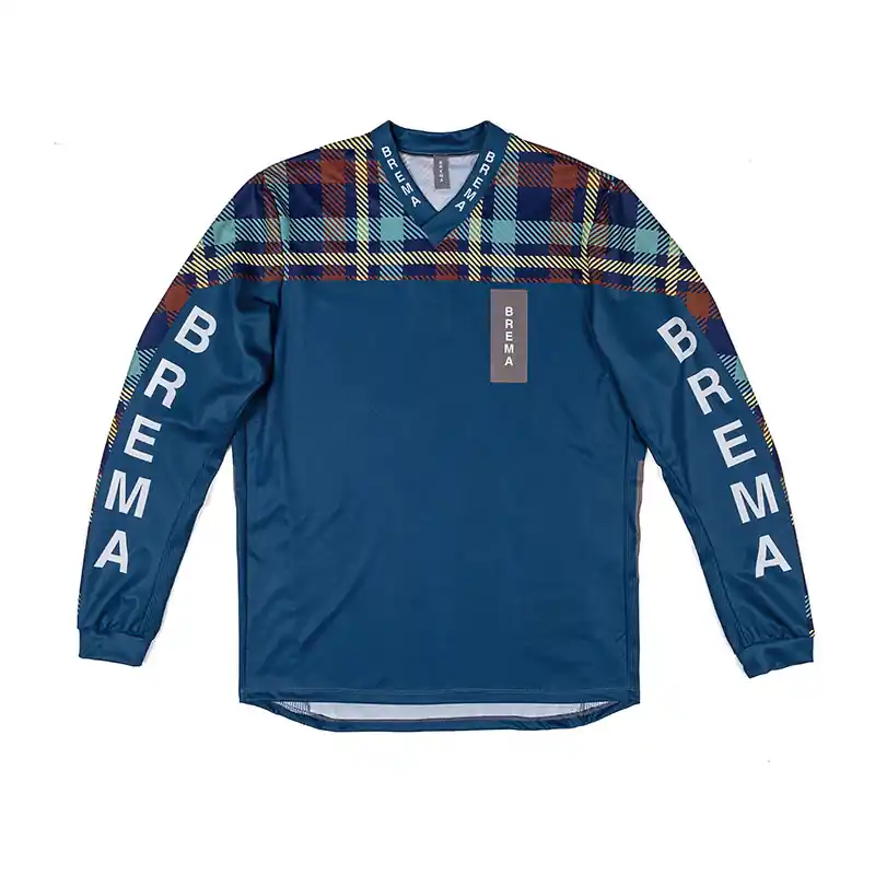 Professionale Maglia Brema Trofeo Chequered Sw blu-M